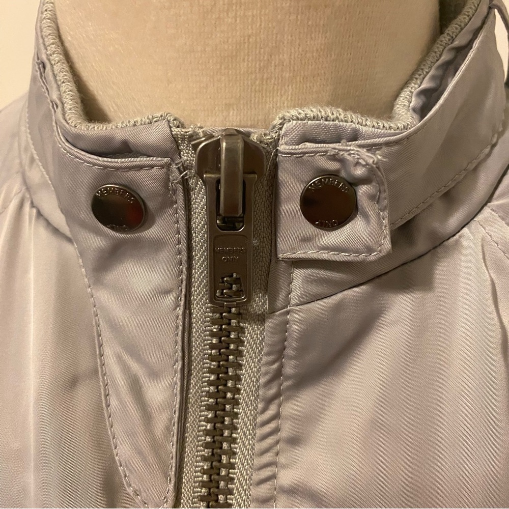 Members Only Extra Small Silver Washer Satin Boyfriend Jacket - Picture 11 of 16